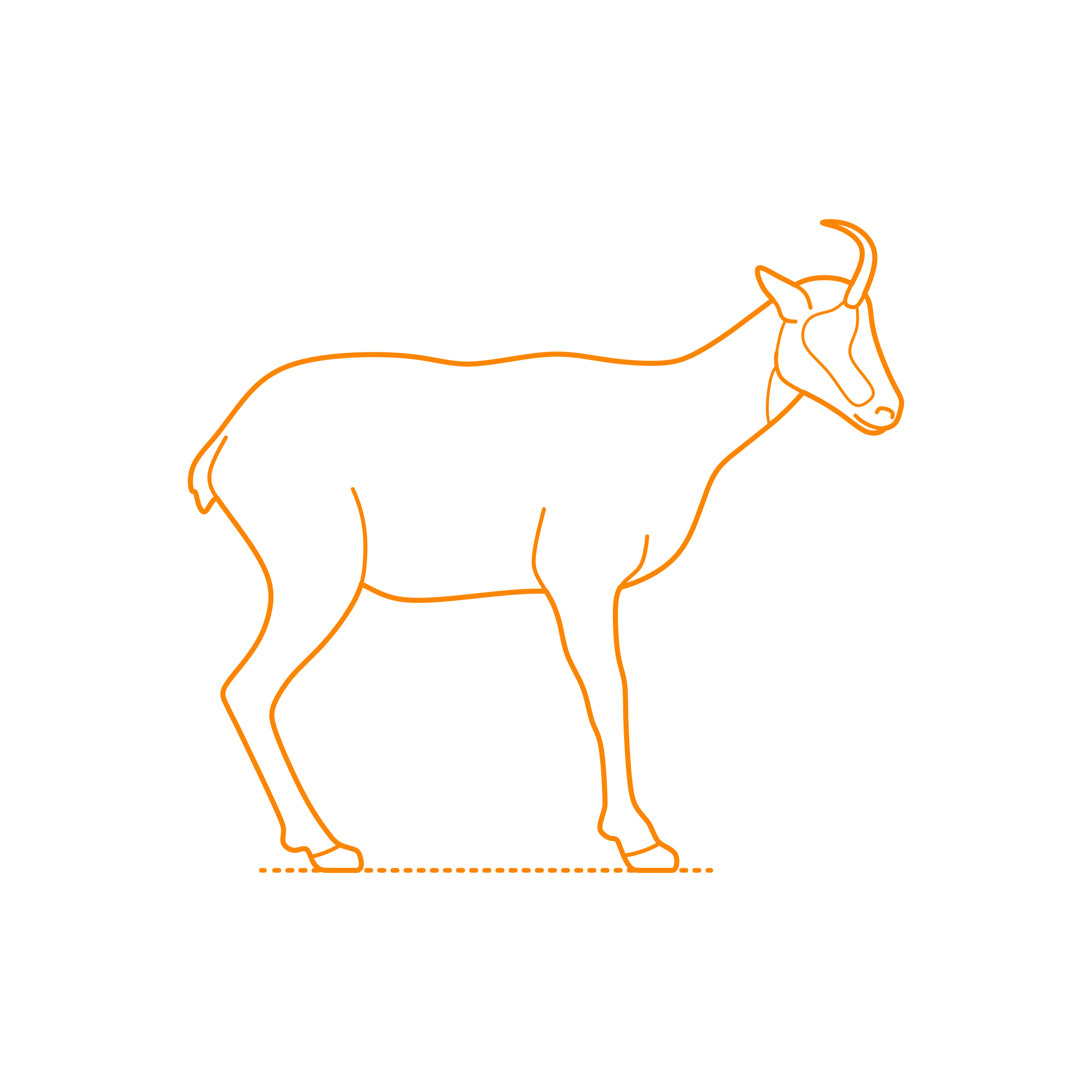Animals Caprids Alpine Chamois Outline Svg File Free Vectors